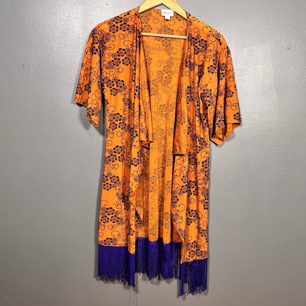 Oversized Boho Fringe Kimono Small Fest Autumn Layering Art Statement Maximalist